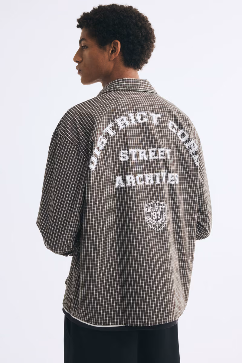 Relaxed Fit Printed cotton poplin shirt